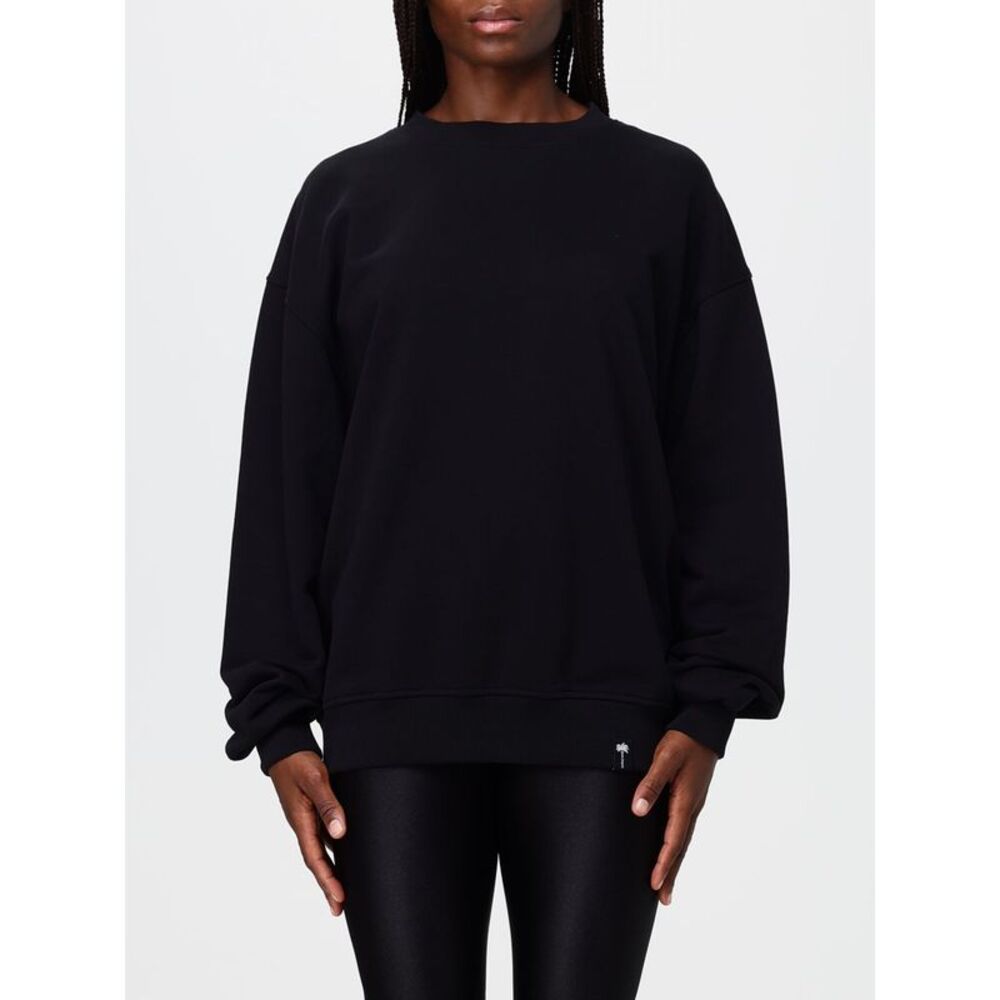 Palm Angels Women Crewneck Jumper Palm Angels In Black Cotton With Contrast Logo